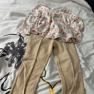 38) 2 price set  Hope and Henry pants size 5 girls 5t old navy shirt